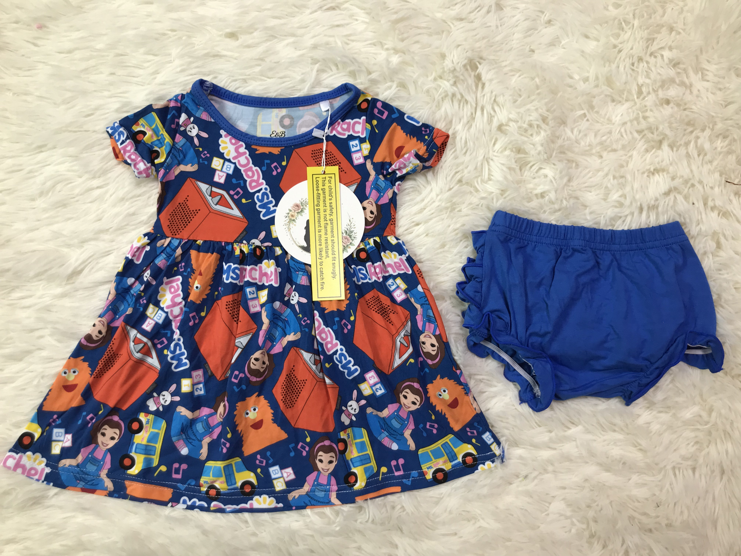 Miss Rachel Dress and Ruffle Bummies Set